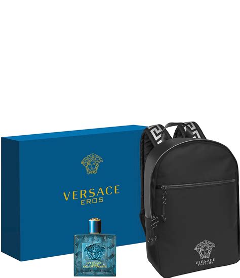 versace perfume and backpack|More.